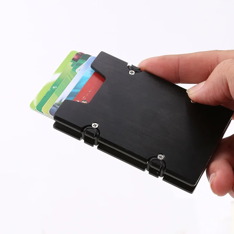 Держатель для кредитных карт минималистичный алюминиевый кошелек RFID чехол