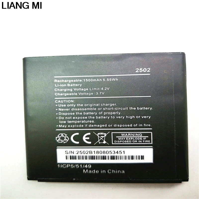 1500mAh 2502 батарея сотового телефона для WIKO Солнечный Мобильный телефон батареи с