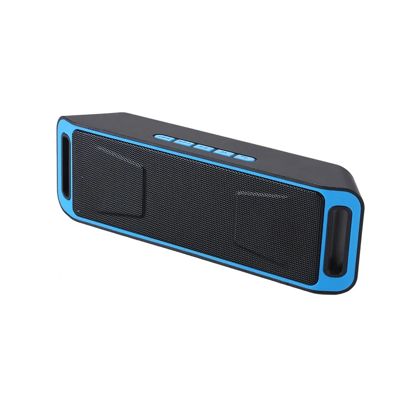 Blue Портативный беспроводной fm-радио Bluetooth колонки Mp3 музыкальный плеер USB Перезаряжаемый радиоприемник 3D стерео радио Поддержка Aux TF FM - Цвет: Blue