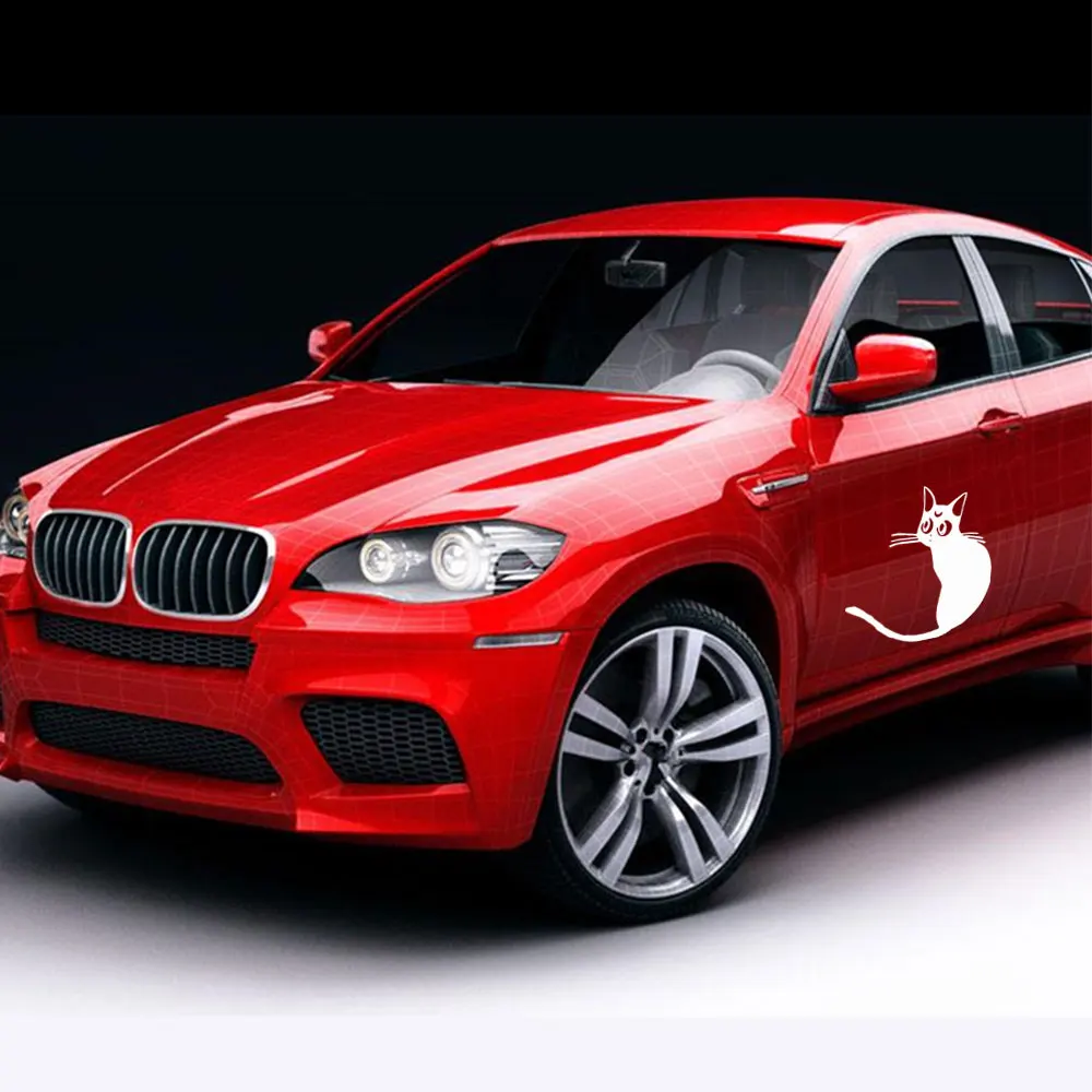 Виниловая наклейка-бампер с изображением кошки Луны 22 8 см * 15 | Автомобили и