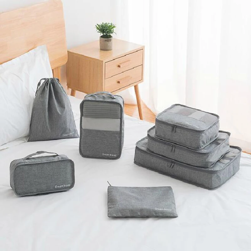 High Quality 7PCS/Set Travel Storage Bag Large Capacity Travel Organizer Bag Portable Bags In Bags