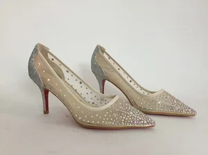 7.5cm silver Для женщин bling дизайн одежды Для женщин's туфли-лодочки на высоком каблуке прозрачные вечерние свадебные туфли на шпильках тонкие каблуки пикантные свадебные туфли - Цвет: 7.5cm silver