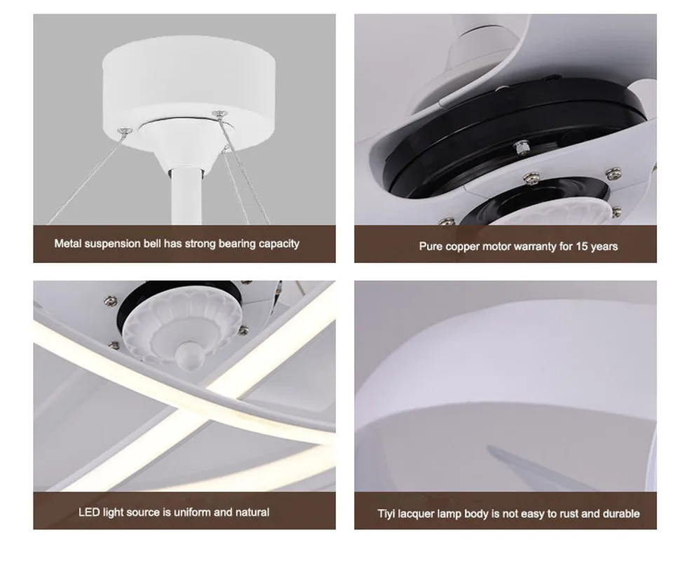 Светодиодный Невидимый потолочный вентилятор с отрицательными ионами