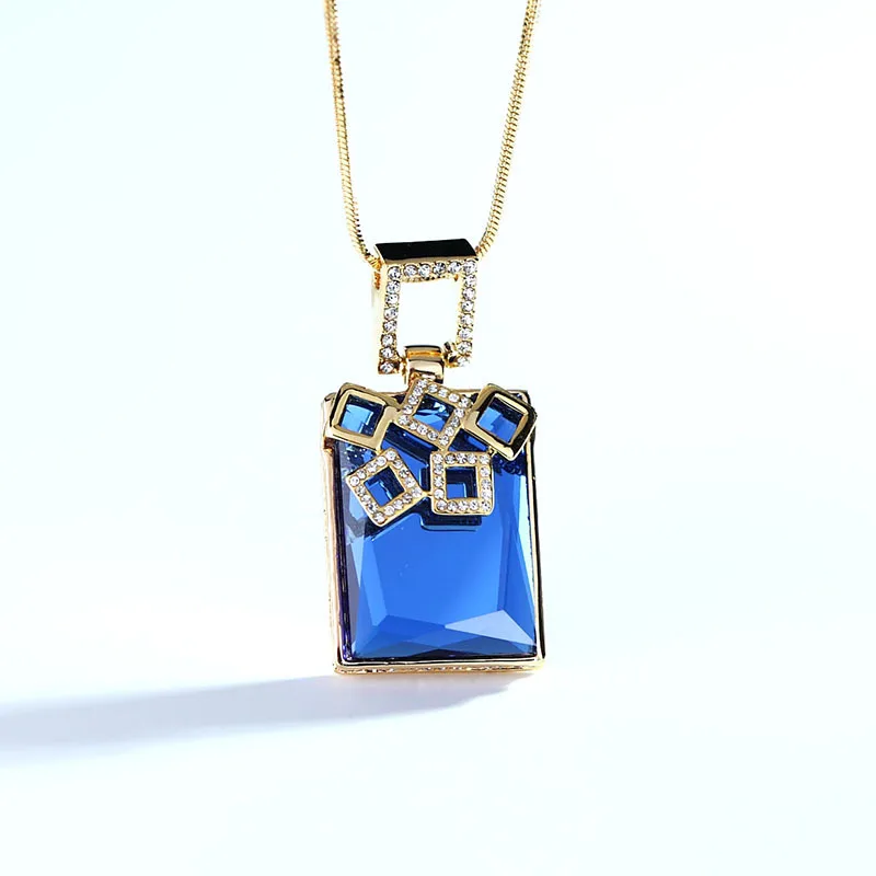 2016 Горячей продажи свитер цепи кристалл кулон ювелирных изделий и оптовая