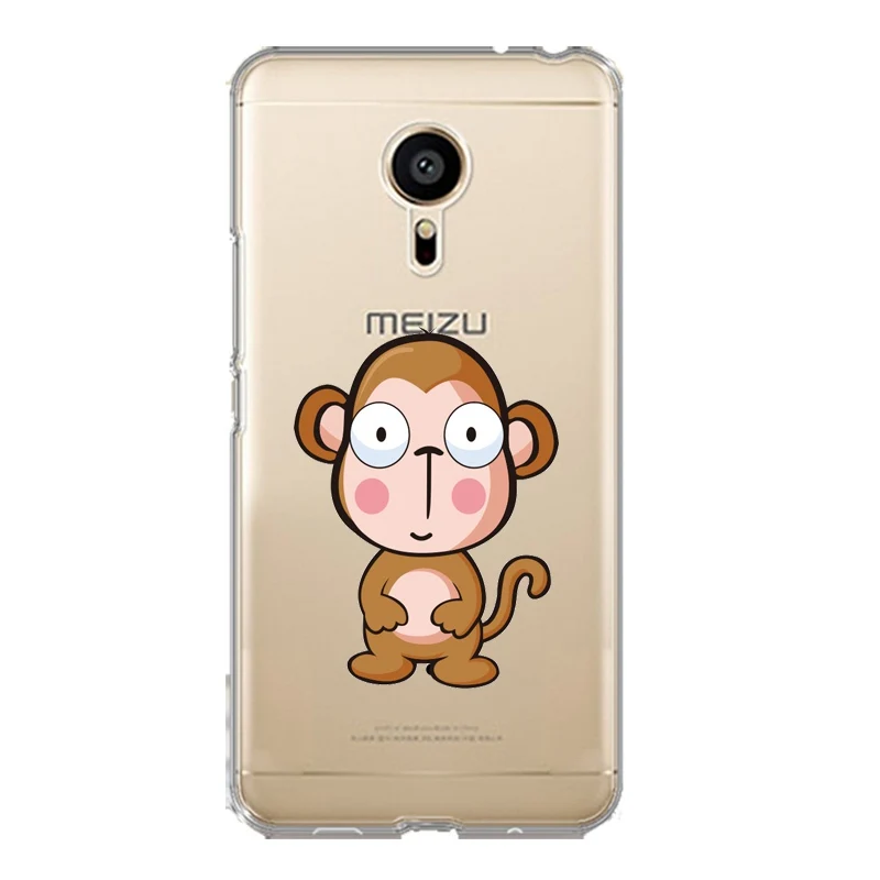 Monkey Soft Clear TPU Phone Case For meilan MX6 pro6 U20 U10 A5 M5 M5S E E2 Leave Love Flora Printed Coque Cover Free Shipping | Мобильные
