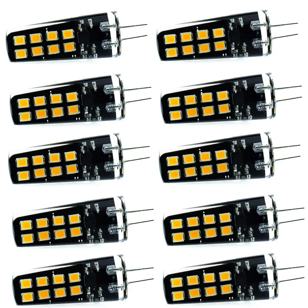 10 шт./лот G4 DC 12 В 24 Светодиодная лампа 2835 SMD 3 Вт замена 25 галогенная светильник 360