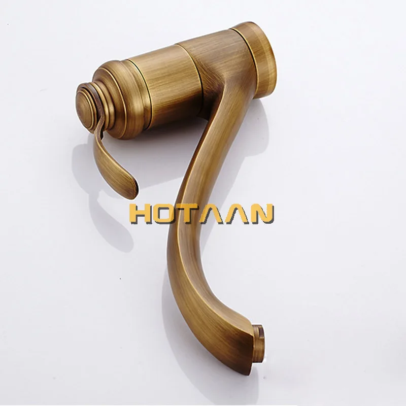 

HOTAAN NEW High Quality Luxury antique bronze copper carving Deck mounted kitchen faucet Bathroom basin faucet sink Faucet