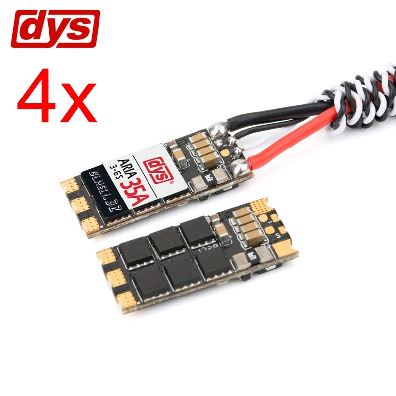 4X DYS Aria BLHeli_32bit 35A 35amp бесщеточный ESC 3-6 S Dshot1200 готовый встроенный измеритель тока сенсор для RC гоночного дрона
