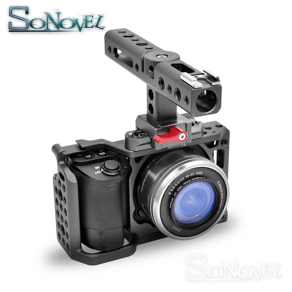 Камера клетка стабилизатор для sony A6000/A6300/A6500/ILCE 6300/ILCE 6500/NEX7 DSLR крепление микрофона