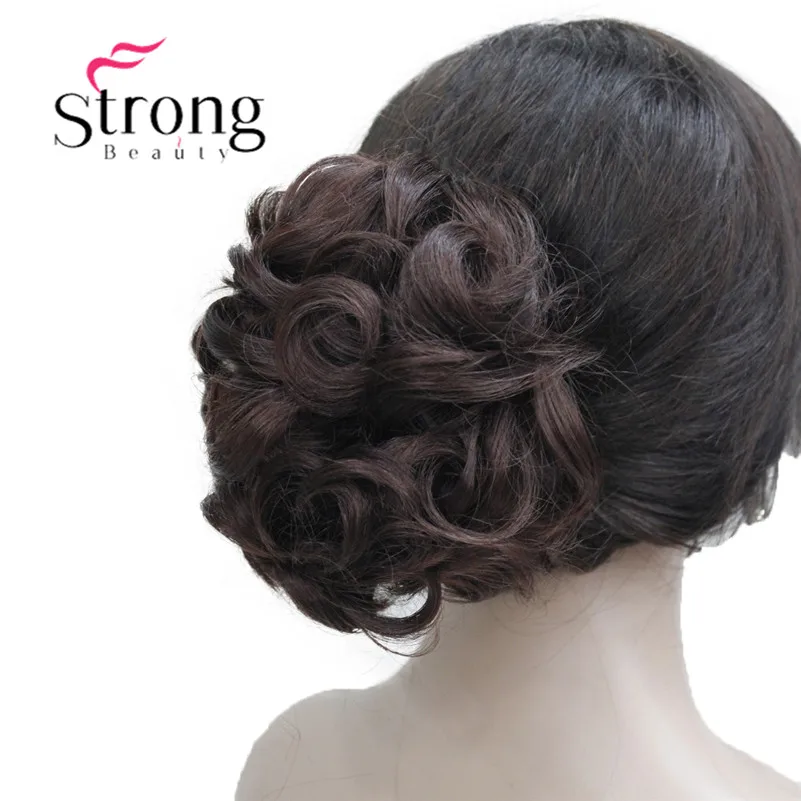 StrongBeauty, короткий конский хвост, накладные волосы, синтетические волосы, волнистые, на заколках, накладные волосы, цвет на выбор