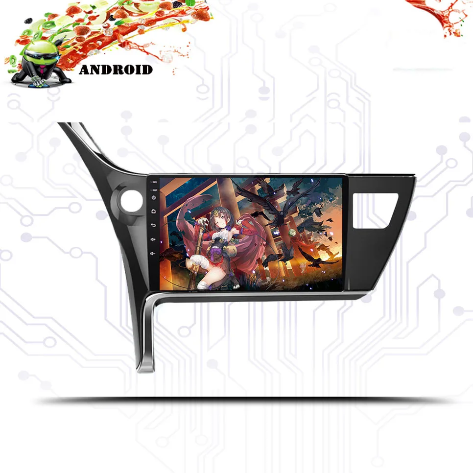 Android 9 0 IPS 1024*600 экран автомобильный dvd для toyota corolla 2016 2017 2018 ПК cd Радио gps плеер