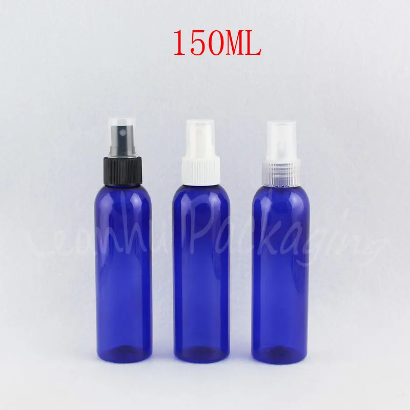 150ML Blue Plastic Bottle With Spray Pump , 150CC Toner / Perfume Sub-bottling , Empty Cosmetic Container ( 40 PC/Lot )
