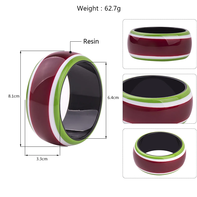 GuanLong Brand Design Colorful Stripe Resin Bangles For Office Ladies Fashion Bangle Bracelet Jewelry Wholesale | Украшения и