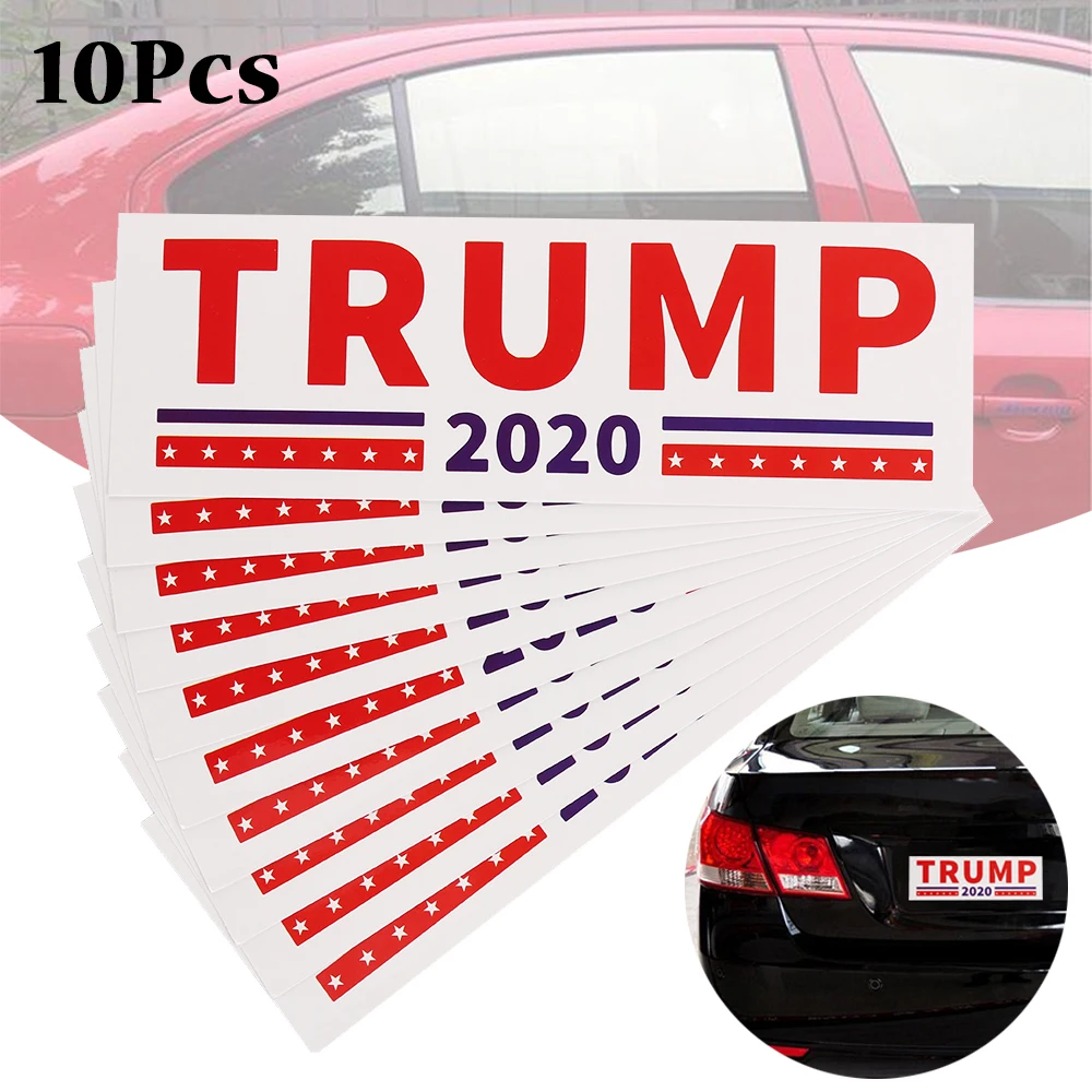 10 шт. Дональд Трамп для президента 2020 наклейка на бампер кузова автомобиля Keep Make
