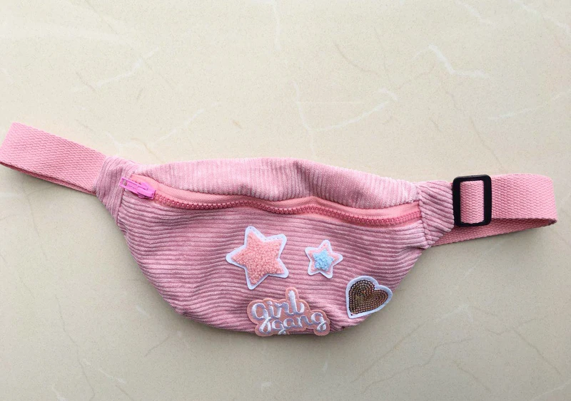 Annmouler Brand Fashion Girls Waist Bag Polyester Fanny Pack High Quality Patchwork Waist Pack Adjustable Pink Bum Bag