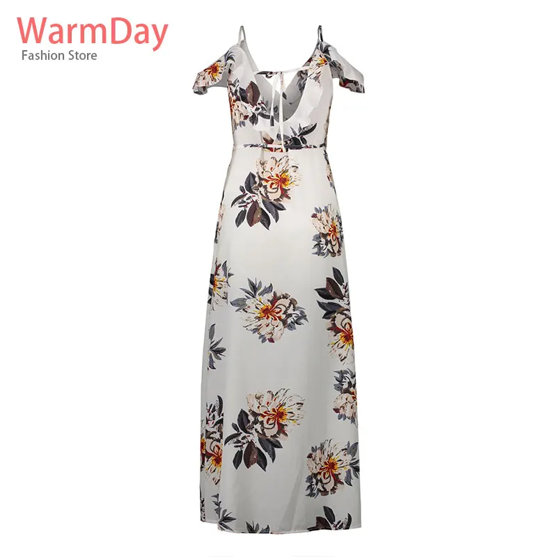 Warmday Лето 2019 г. пляжные для женщин Белый Элегантный вечерние Party club цветочный