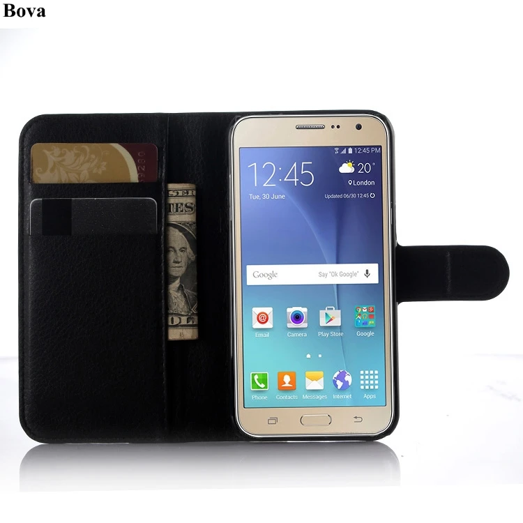 Black JFCZY Кожаный чехол-книжка в стиле ретро для samsung Galaxy J2 J200F J200G, защитный чехол с отделением для денег, чехол с магнитной застежкой - Цвет: Black JFCZY