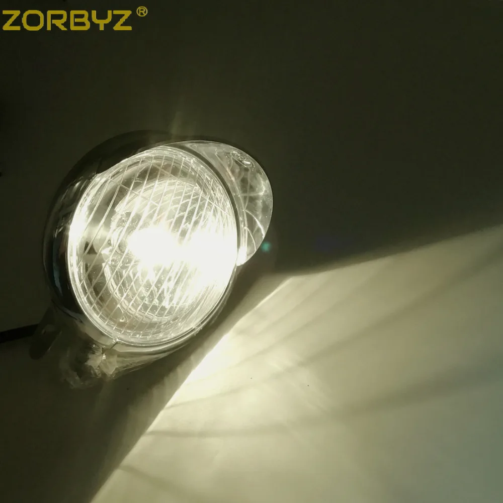 ZORBYZ мотоциклетная хромированная противотуманная фара с рулонной клеткой для