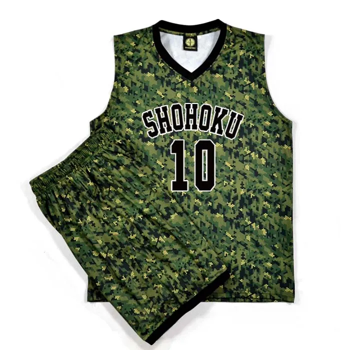 Костюм для косплея Slam Dunk Shohoku старшая школа № 10 ханамичи сакураги Камуфляжный