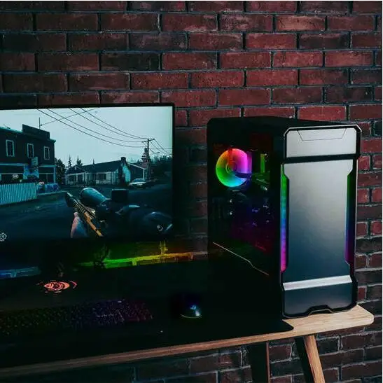 PHANTEKS Evolv X 518 двойная система EATX шасси RGB светильник с управлением из закаленного стекла чехол для настольного компьютера - Цвет: Meteorite black