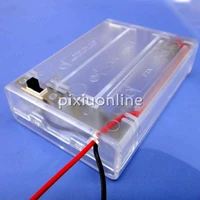 1pc j029 4 5v 3 aa battery box with switch black and transparent plastic model airplane battery box free shipping russia