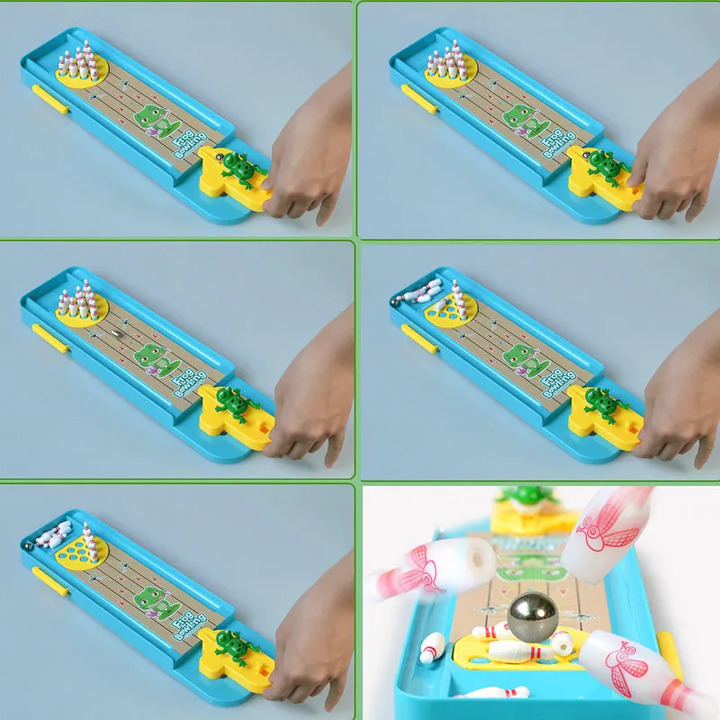 New Mini 3D Frog Bowling Table Games Launcher Toy For Children Kids Parent-child Interaction | Игрушки и хобби
