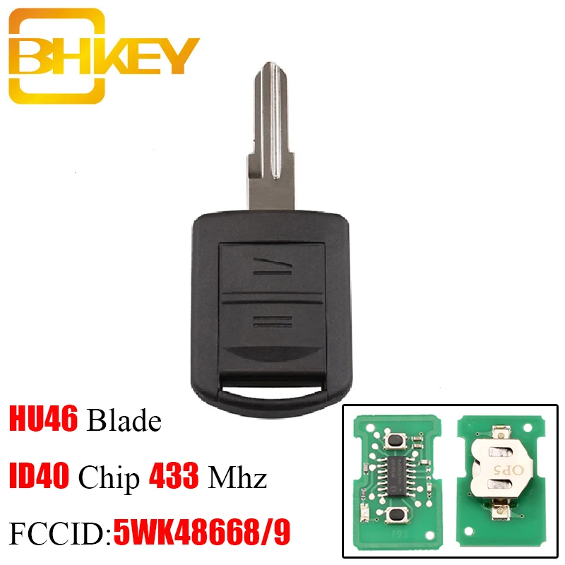 BHKEY 2 кнопочный Автомобильный ключ для Vauxhall Opel Corsa C Combo Tigra Meriva Agila чехол
