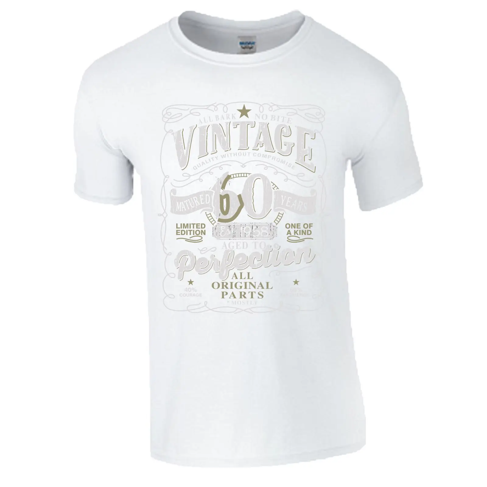 60th Birthday Gift T Shirt Made In 1958 Original Parts 60 Years Mens Ladies Top Fashion Summer Paried Tshirts Tops Tshirt Homme | Мужская