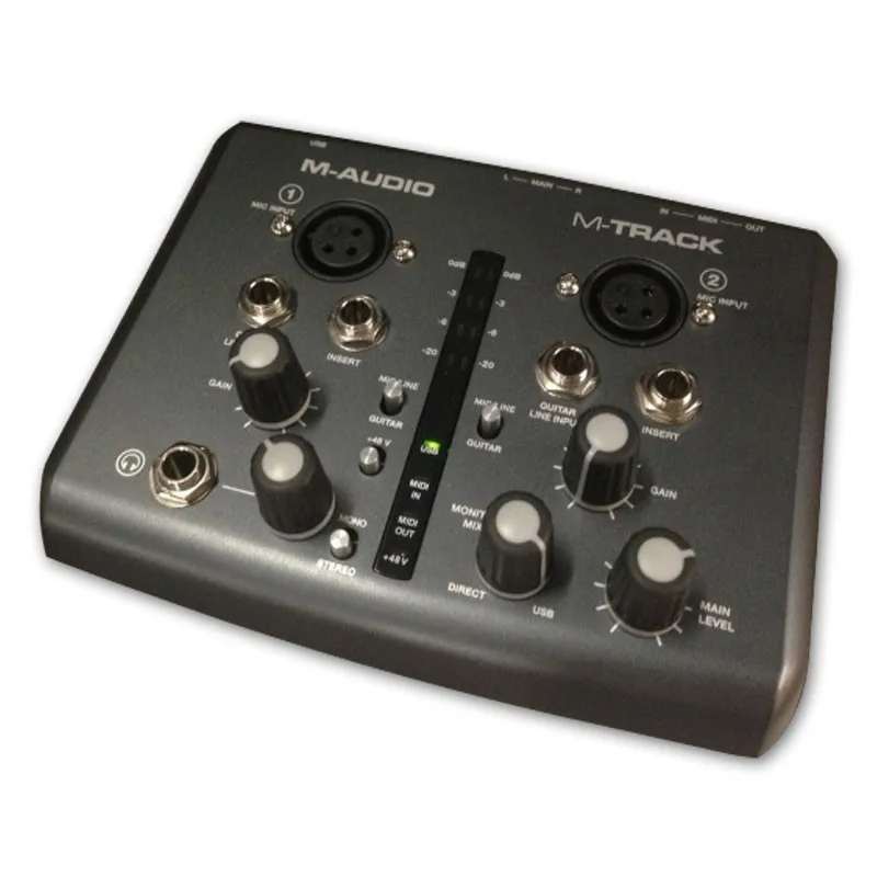 Бутик M-audio m-track usb аудио интерфейс звуковая карта внешняя 2 в 2 out профессиональная для записи