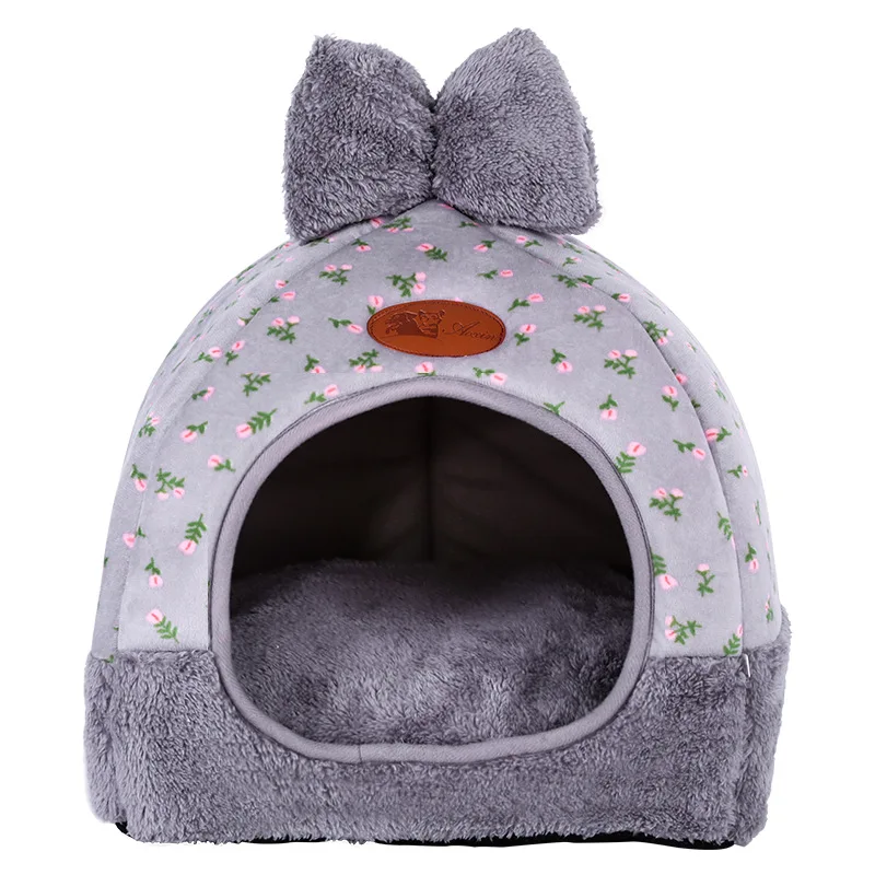 Мягкий красочный диван для домашних животных красивая зимняя сохраняющая тепло