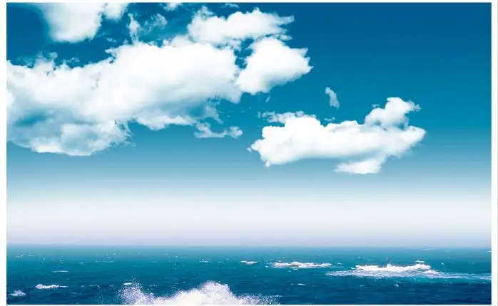 Пейзаж голубое небо обои фрески море потолок 3d Настенные потолки украшение для