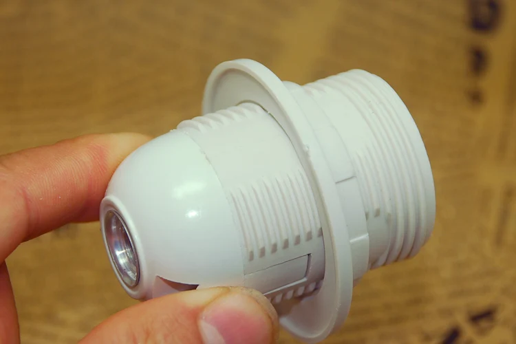 Vde бакелит держатель лампы Белый e26e27 Винтаж edison винт Лампа socket Self замок ретро