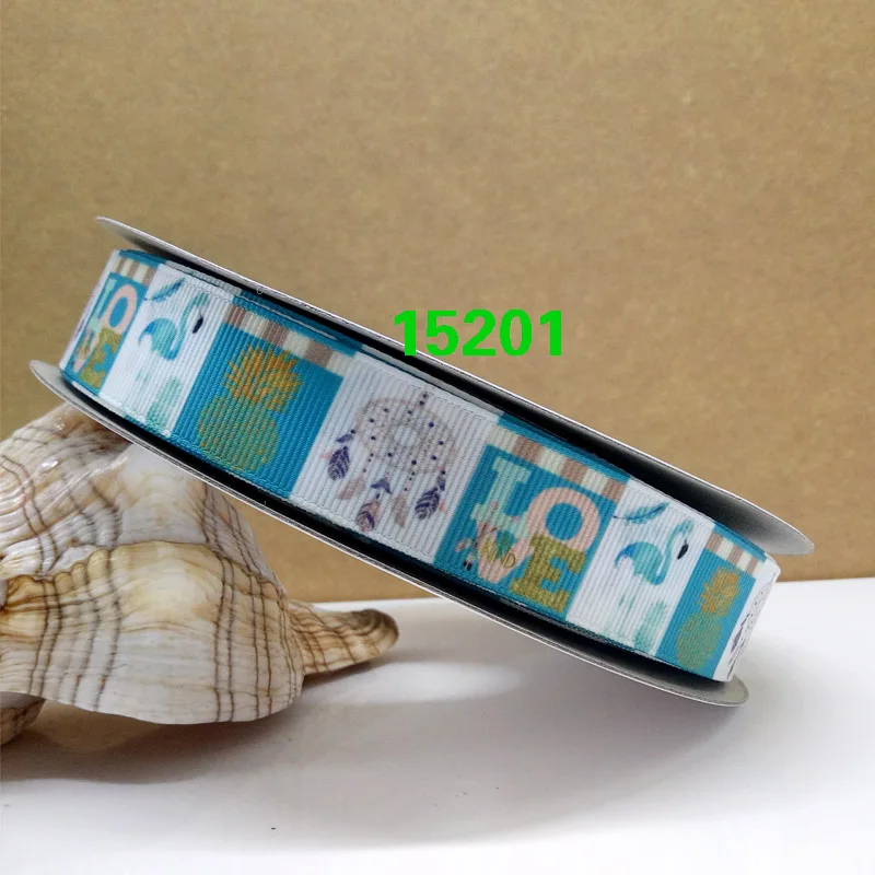 15201 50 ярдов мультфильм напечатанный grosgrain ленты 15202 - Цвет: 15201