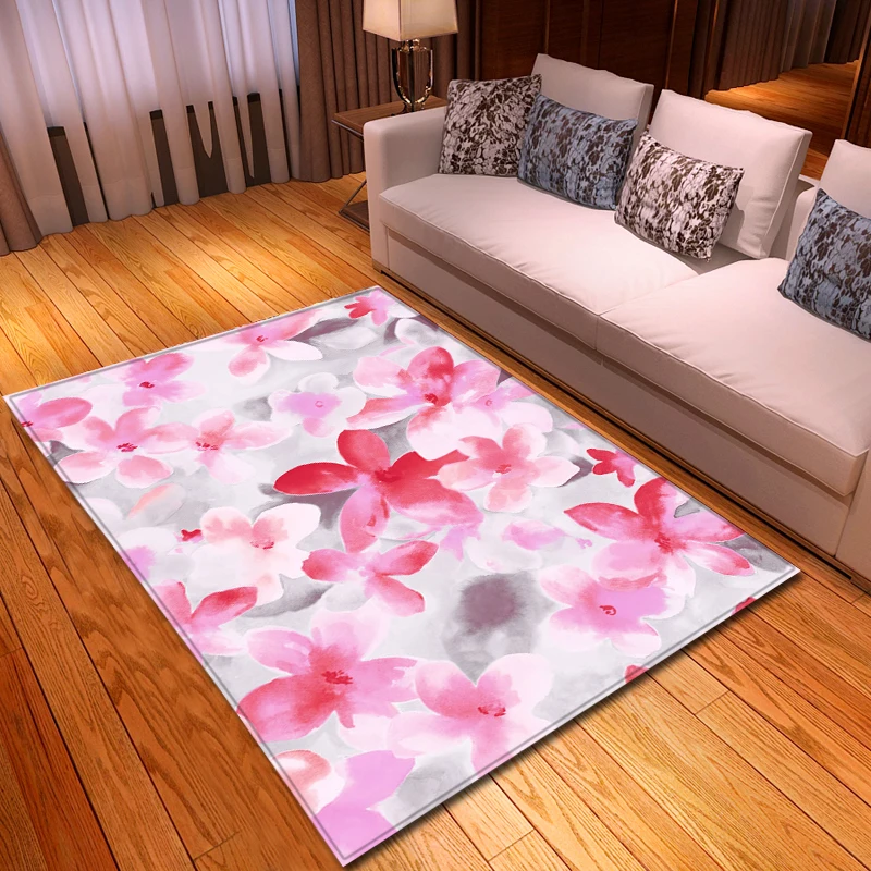 3D Цветочный ковер для гостиной украшение большой зоны коврики спальни мягкий