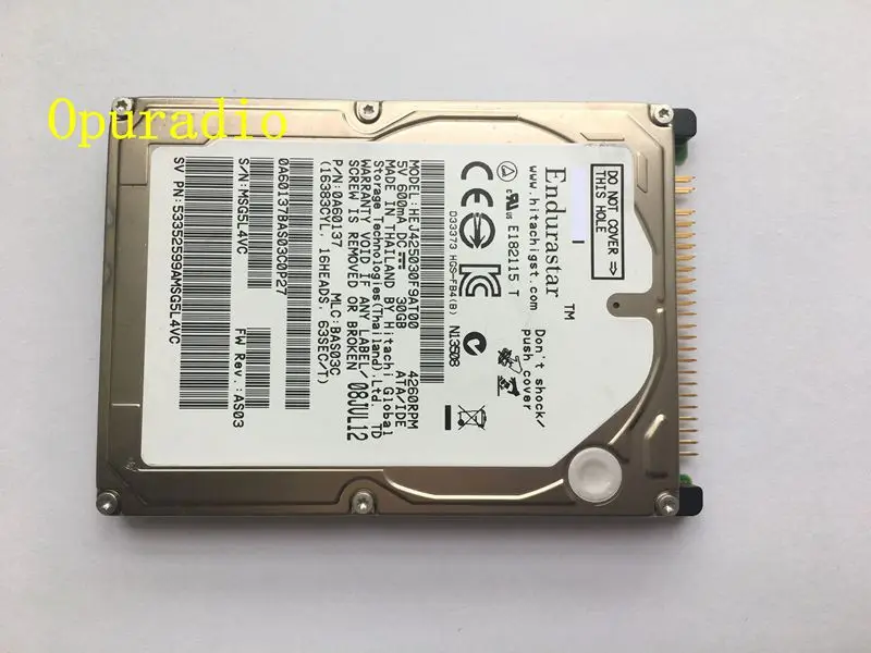 Бесплатная доставка оригинальный новый жесткий диск HEJ425030F9AT00 30 Гб для VW жёсткий