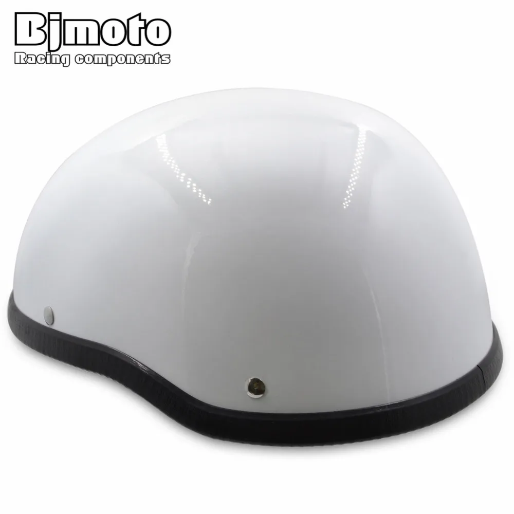 BJMOTO 1/2 мотоциклетный шлем с открытым лицом одобренный в горошек унисекс короткий