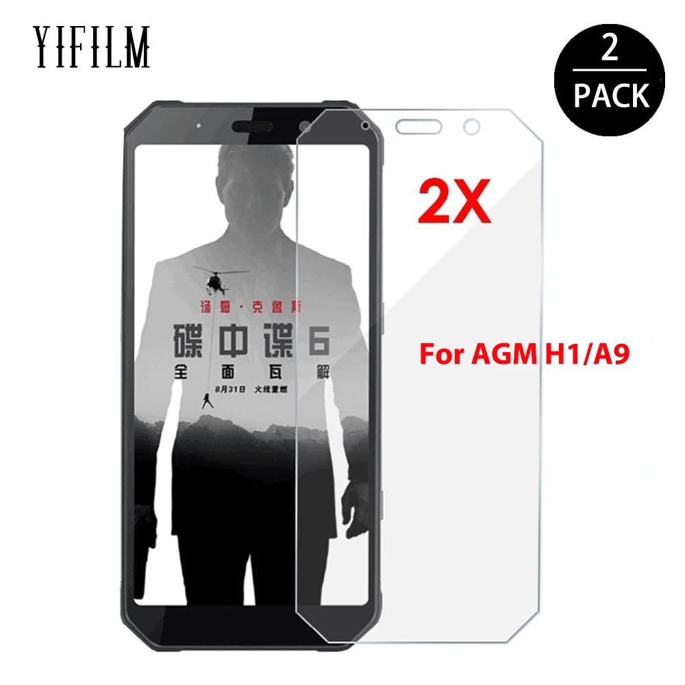 

2PCS For AGM A9 H1 Clear Tempered Glass Screen Protector 9H 0.3mm 2.5D Anti-scratch Ultra-thin Film For AGM A9 Pro Glass