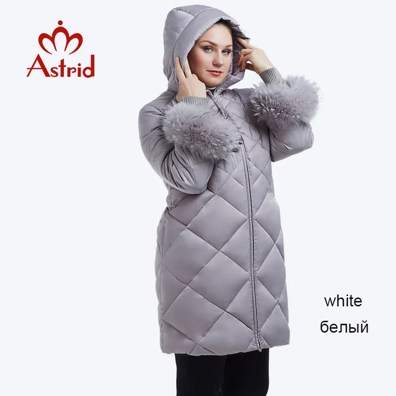 100 white Astrid лидер продаж зимний пуховик для женщин длинное пальто теплые парки плотное женское теплое пальто высокого качества зимняя мода FR-2026 - Цвет: 100 white