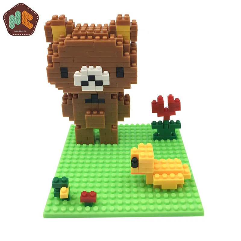 HC мини алмазные строительные блоки кирпичи один Rilakkuma Медведь черепаха аниме
