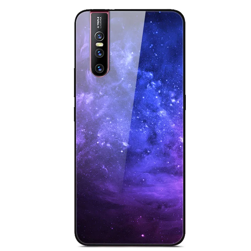 12 Чехол для VIVO V15 Pro, чехол VIVOV15 Pro из закаленного стекла с изображением планеты космос, стеклянный чехол на заднюю панель для VIVO V15 Pro V15Pro V 15 Pro, чехол - Color: 12