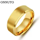 Крутое ювелирное изделие, золотоечерное текстурированное кольцо из нержавеющей стали и титана, женские кольца для мужчин и женщин, свадебный подарок