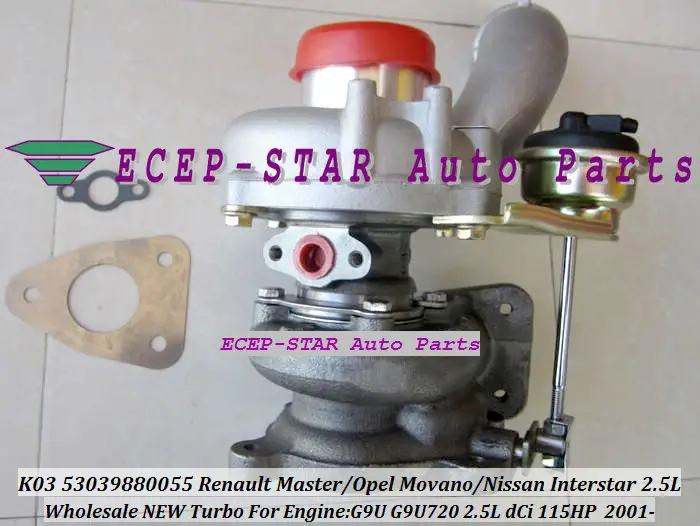 K03 055 53039700055 53039880055 8200036999 Турбокомпрессор для Renault Master 2.5DCI Opel Movano 01 2006 2.5L DTI