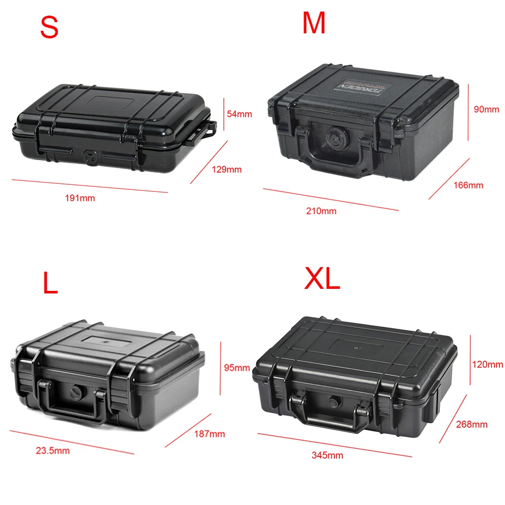 ABS Plastic Sealed Tool Box Safety Case Equipment Toolbox Suitcase Impact Resistant Shockproof Outdoor box | Спорт и развлечения