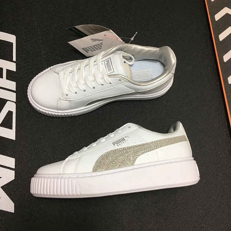 Бесплатная доставка Puma by Rihanna замшевые криперы Женская и мужская обувь дышащая