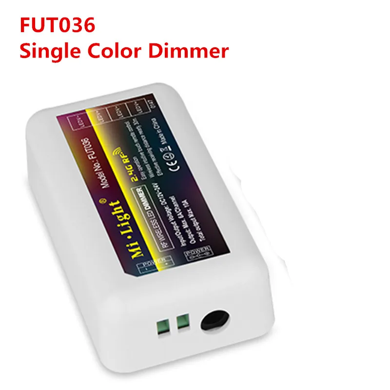 FUT036 Single Dimmer 2,4G 4-Zone Miboxer WiFi Led контроллер RGBW контроллер Беспроводной RF пульт дистанционного управления группа затемнения для 5050 3528 Светодиодная лента - Цвет: FUT036 Single Dimmer