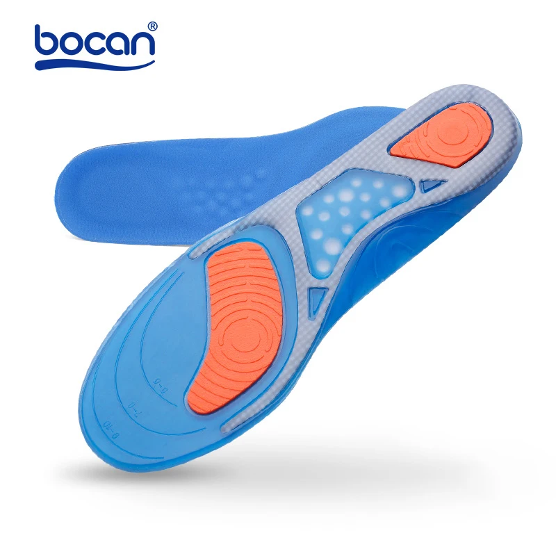 Bocan Gel insoles 1 pair Top Quality Inserts Comfortable Shoe Insoles shock absorption insole for men and women