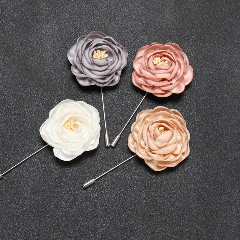 17 Colors 2019 New Designer Flower Pins for Suit Fashion Wedding Boutonniere Corsage Party Decoration Dress Gift | Украшения и