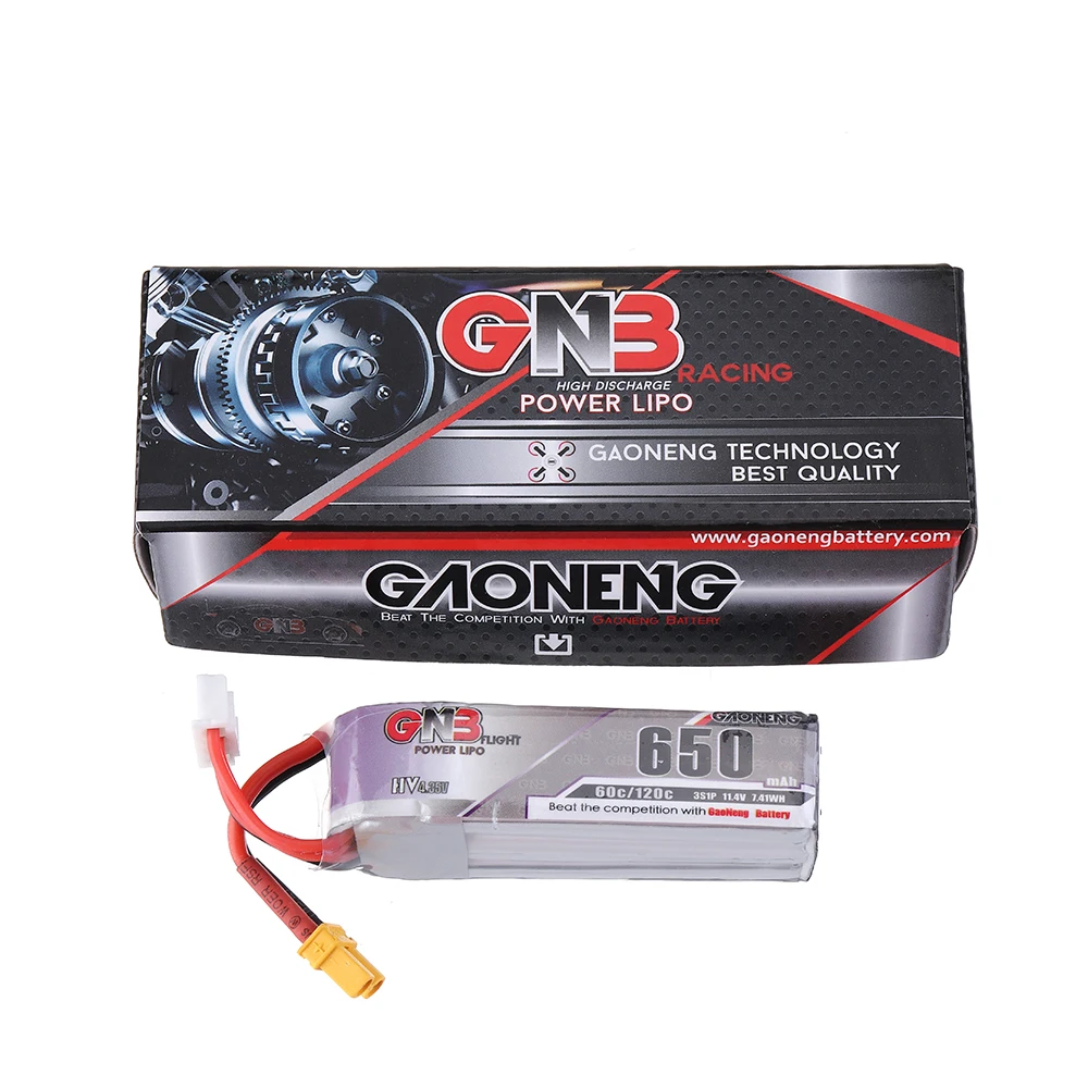 4 шт. Lipo аккумулятор Gaoneng 7 6 В 650 мАч 60C 2S HV 35 в разъем XT30 для Happymodel FPV Racing Drone|Детали и