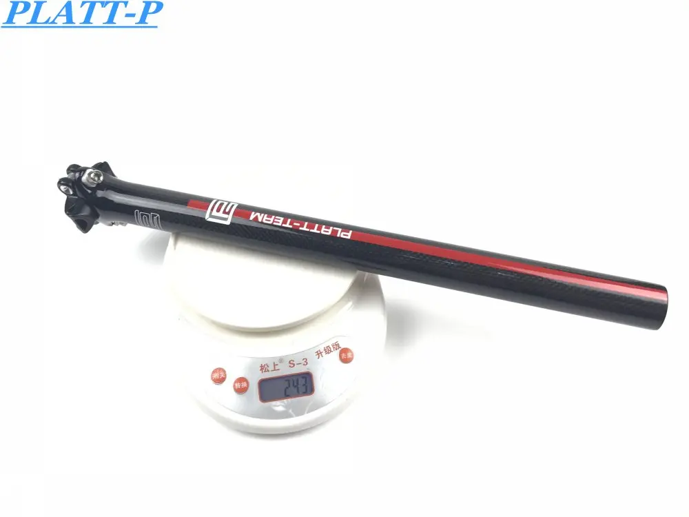 Подседельный штырь из углеродного волокна с красным логотипом 3 K 27 2/30 8/31 6*350/400 мм |