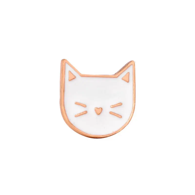 11 Модные броши с котом из мультфильма, коты, пара, эмалированные значки на булавке, шляпа, рюкзак, детские ювелирные изделия, подарок для женщины - Окраска металла: 11